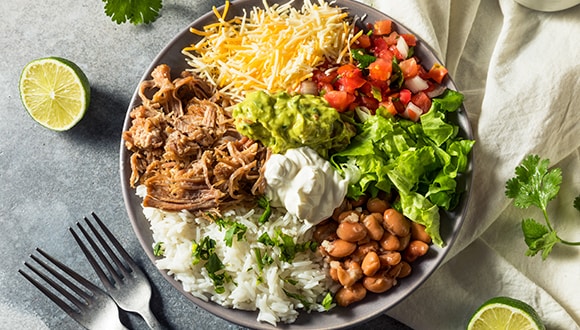 Healthy burrito bowl 