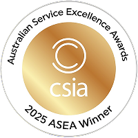 The CSIA badge for the 2025 Asea award.