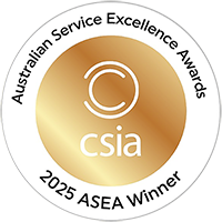 csia 2025 customer service organisation of the year - government/not-for-profit logo