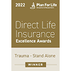 The badge for the Direct Life Insurance Trauma Standalone award.